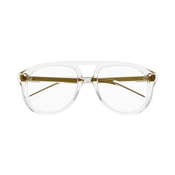 NEW GUCCI GG1320O 003 EYEGLASSES UNISEX CLEAR GOLD AVIATOR GUCCI EYEWEAR - Picture 1 of 4